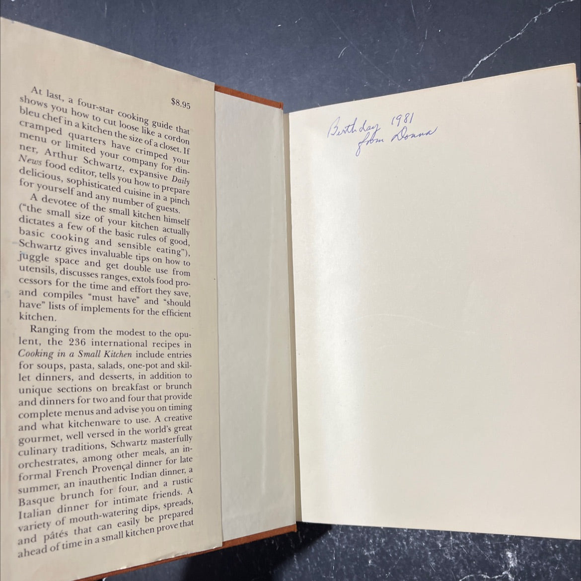 cooking in a small kitchen book, by Arthur Schwartz, 1979 Hardcover image 4