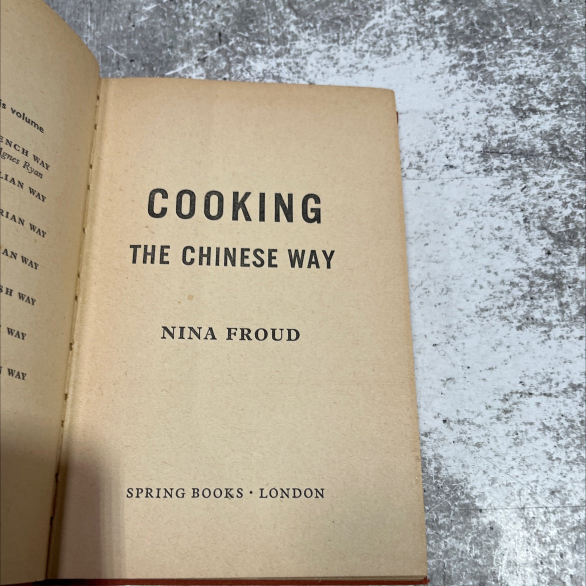 cooking the chinese way book, by agnes ryan, 1960 Hardcover image 2