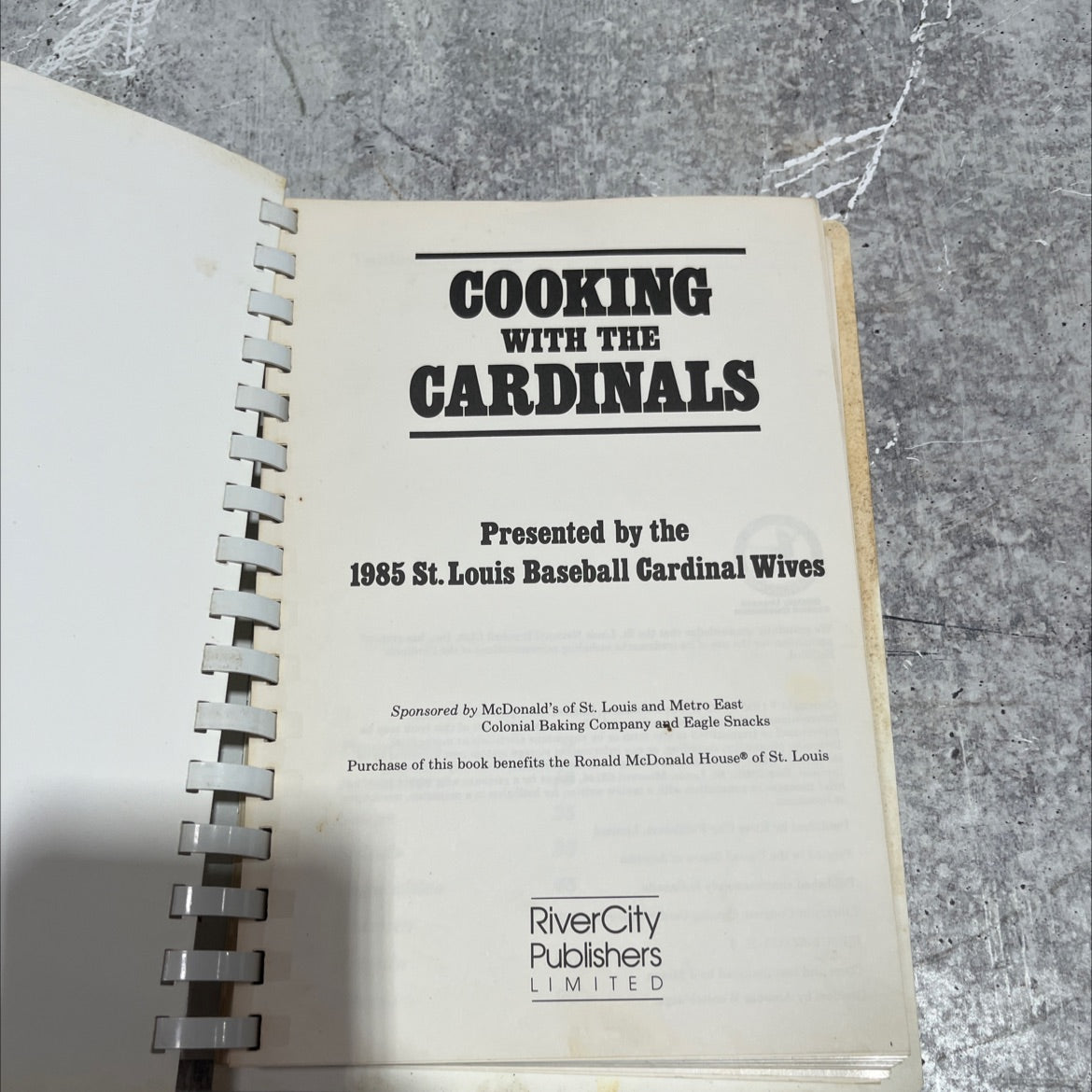 cooking with the cardinals book, by unknown, 1985 Paperback image 2