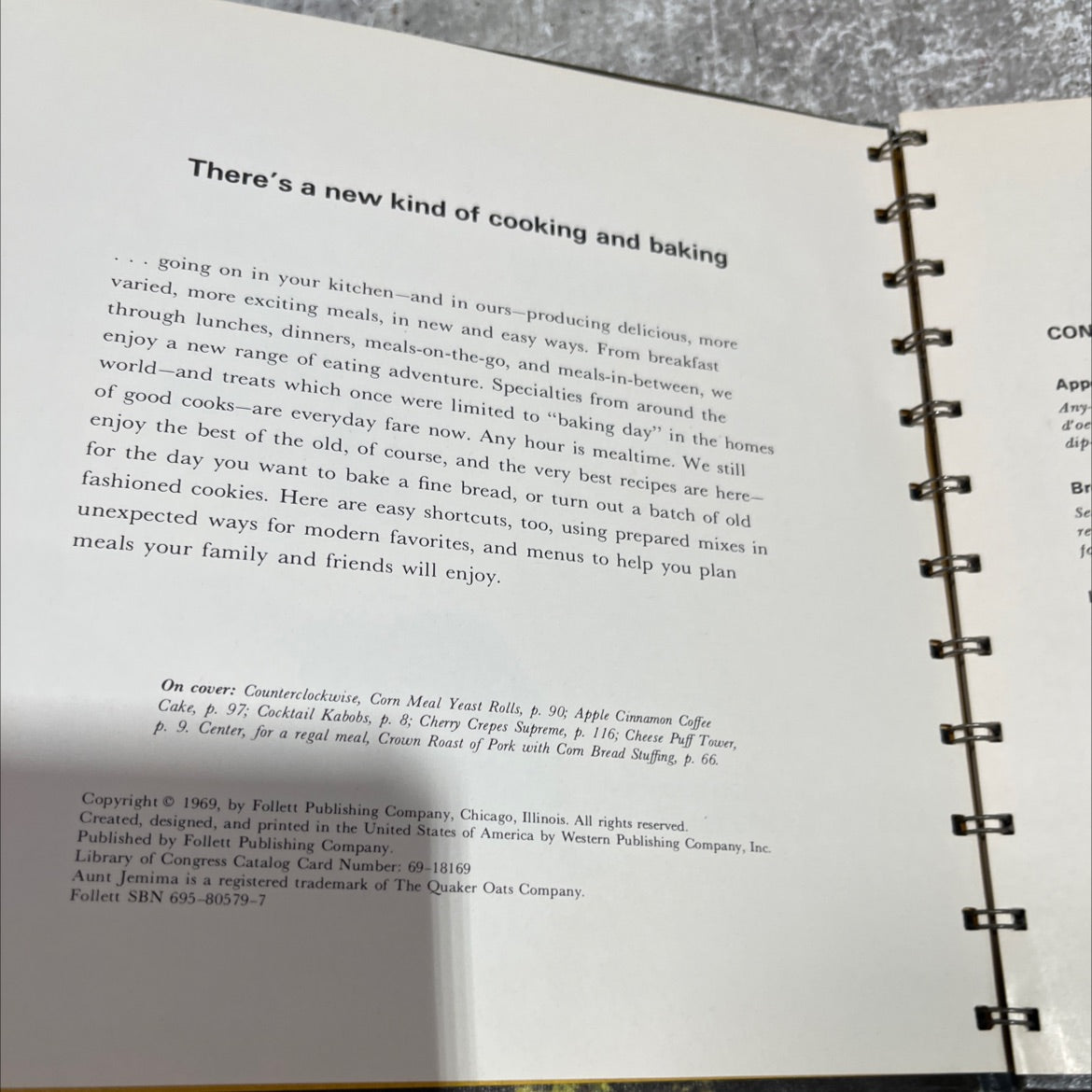 cool whije phil creme cheese fruit cocktail drained book, by aunt jemima, 1969 Hardcover image 3