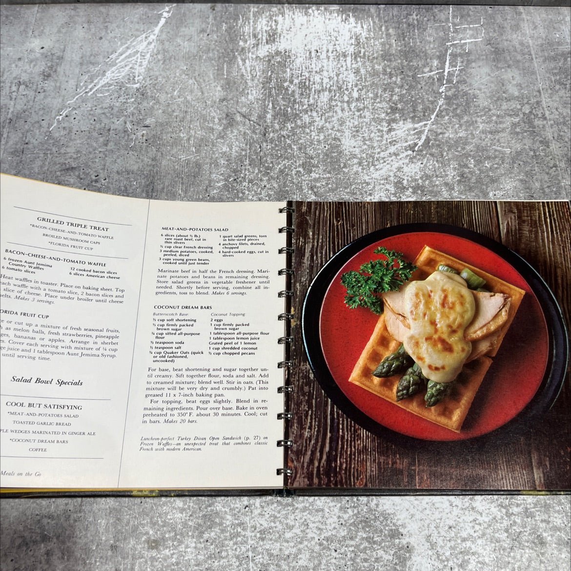 cool whije phil creme cheese fruit cocktail drained book, by aunt jemima, 1969 Hardcover image 4