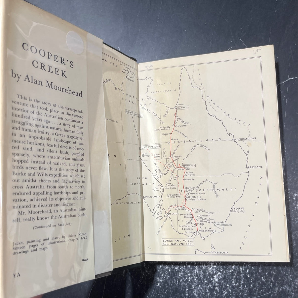 cooper's creek book, by alan moorehead, 1963 Hardcover image 4