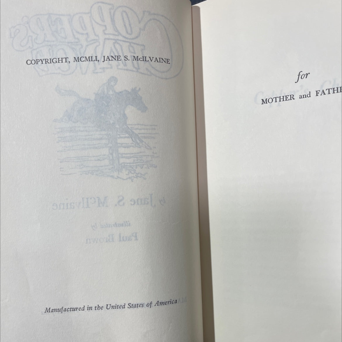copper's chance ctari book, by Jane S. McIlvaine, 1951 Hardcover image 3