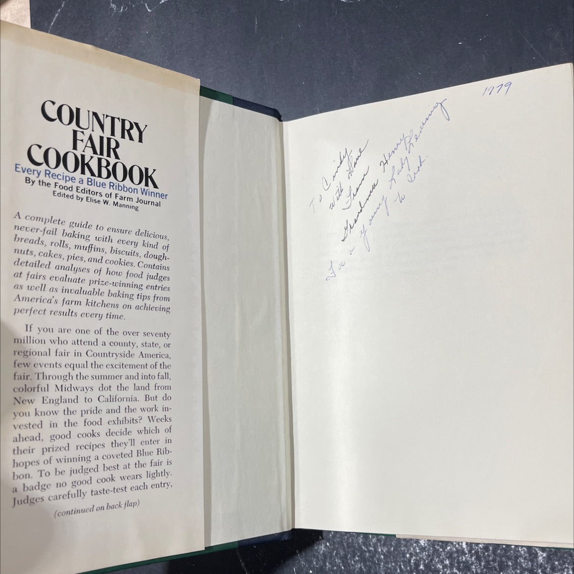 country fair cookbook book, by elise w. manning, 1975 Hardcover image 4