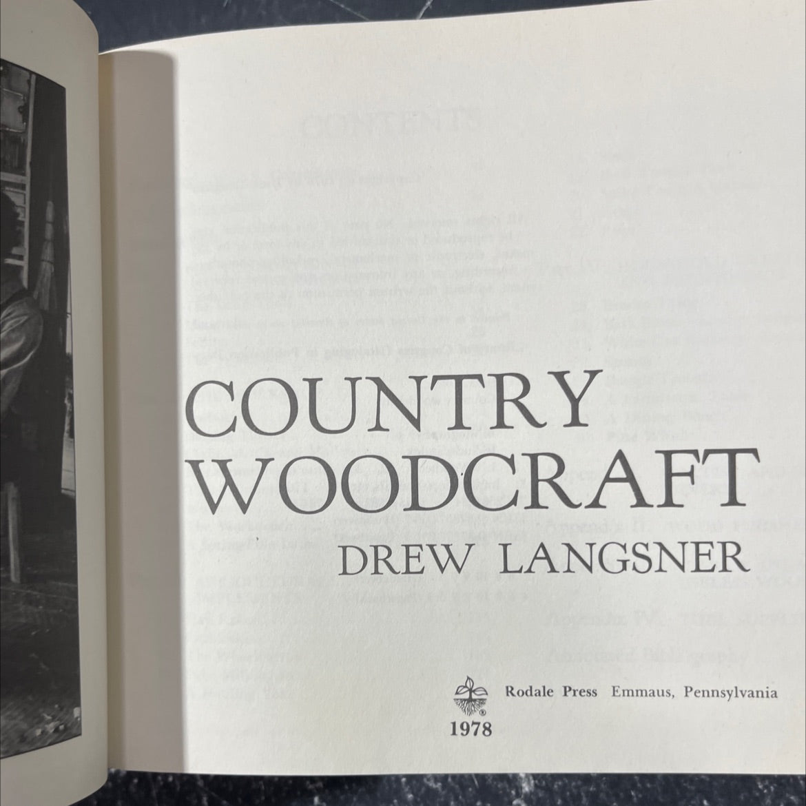 country woodcraft book, by Drew Langsner, 1978 Hardcover image 2