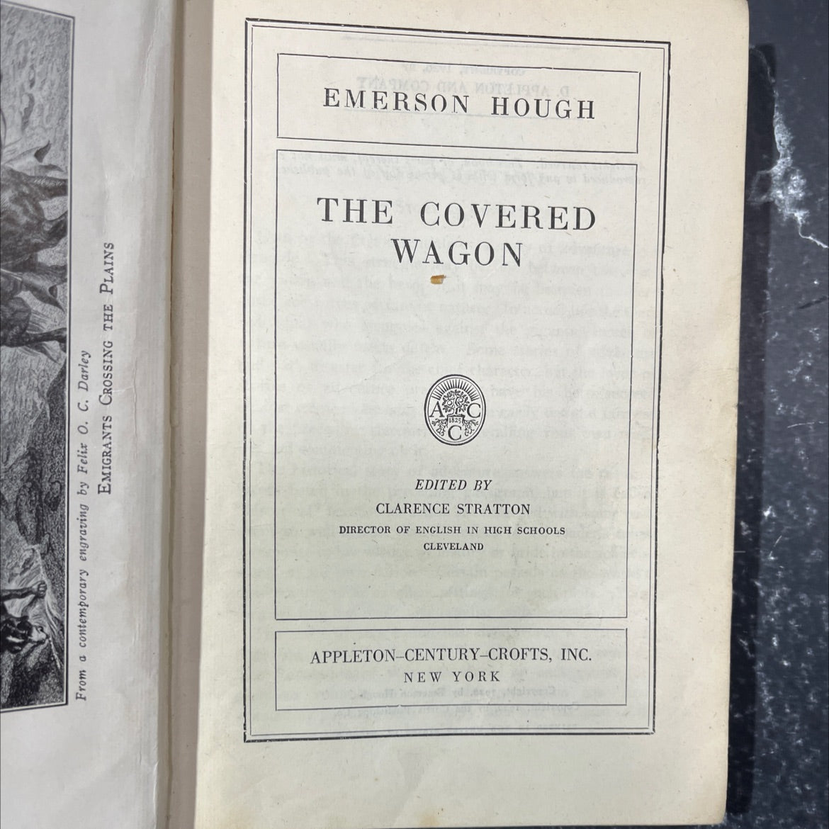 covered wagon book, by emerson hough, 1926 Hardcover image 2