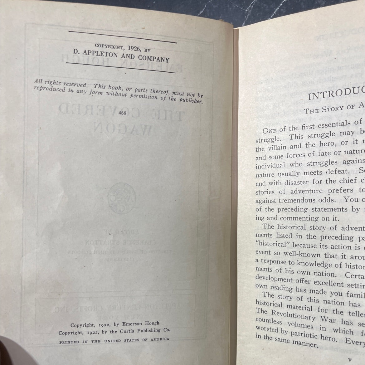 covered wagon book, by emerson hough, 1926 Hardcover image 3