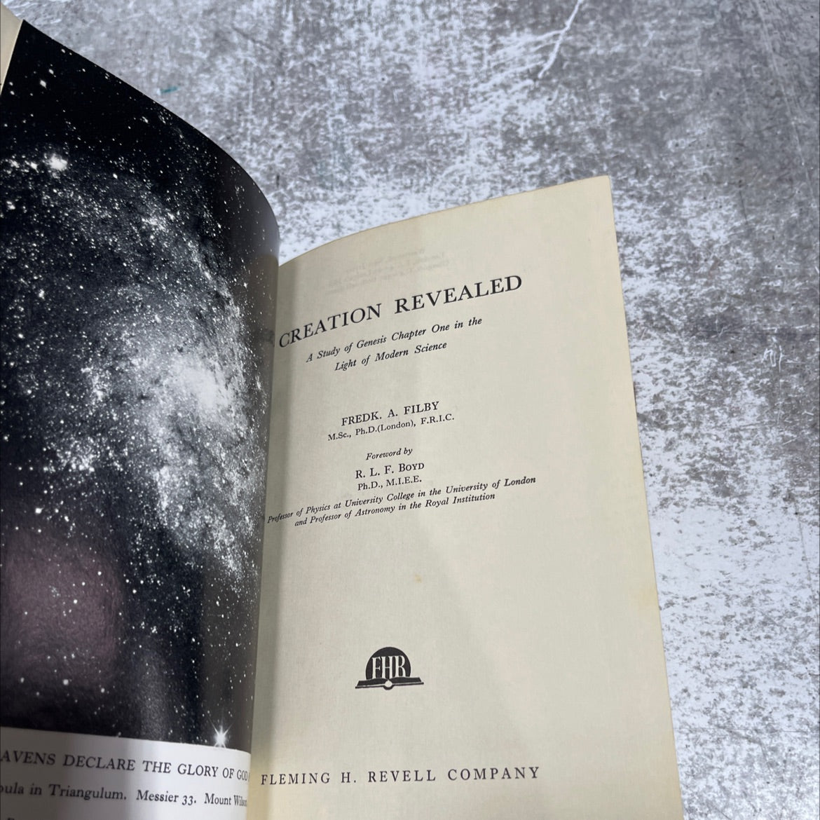 creation revealed a study of genesis chapter one in the light of modern science book, by fredk. a. filby, 1965 Hardcover image 2