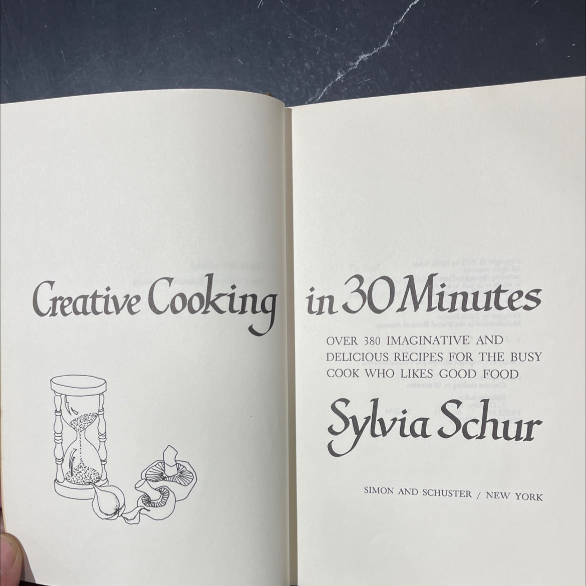 creative cooking in 30 minutes book, by Sylvia Schur, 1975 Hardcover image 2