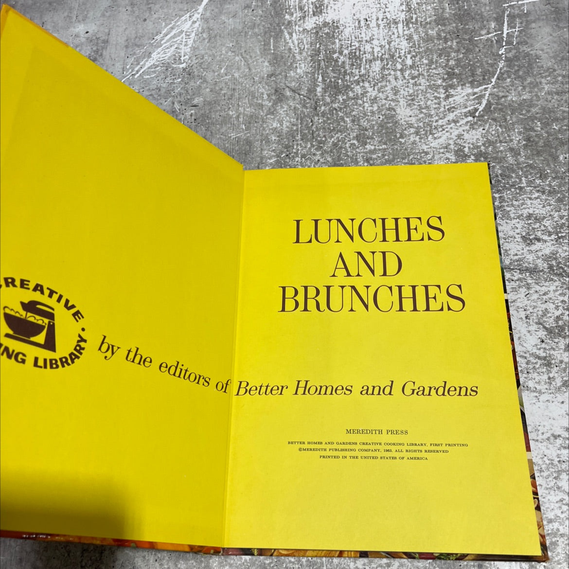 creative ng lunches and brunches book, by editors of better homes and gardens, 1963 Hardcover image 2