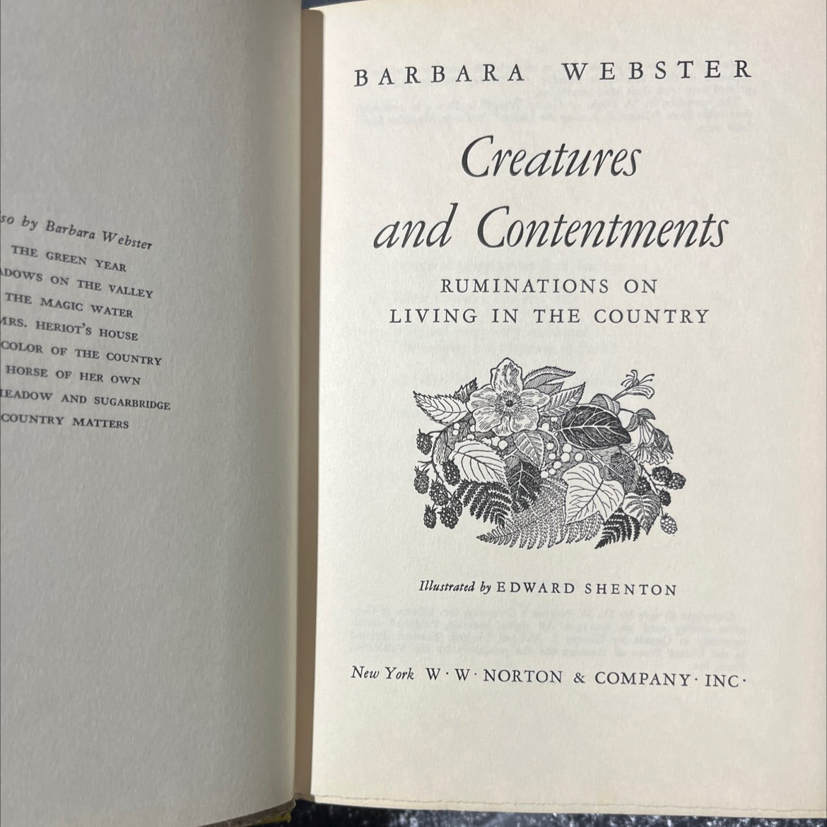 creatures and contentments book, by barbara webster, 1965 Hardcover image 2