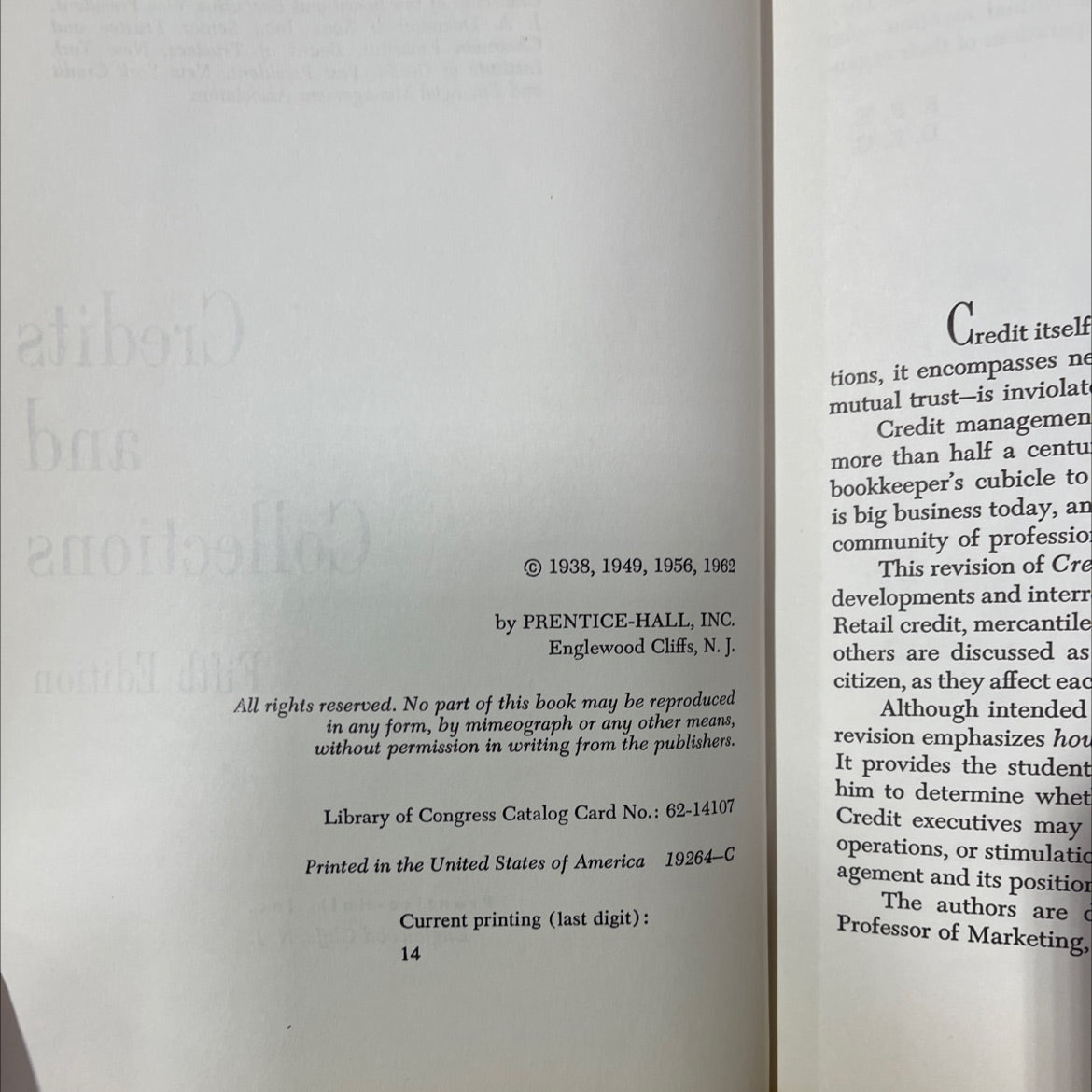 credits and collections fifth edition book, by richard p. ettinger, david e. golieb, 1962 Hardcover, Vintage, Heavily image 3