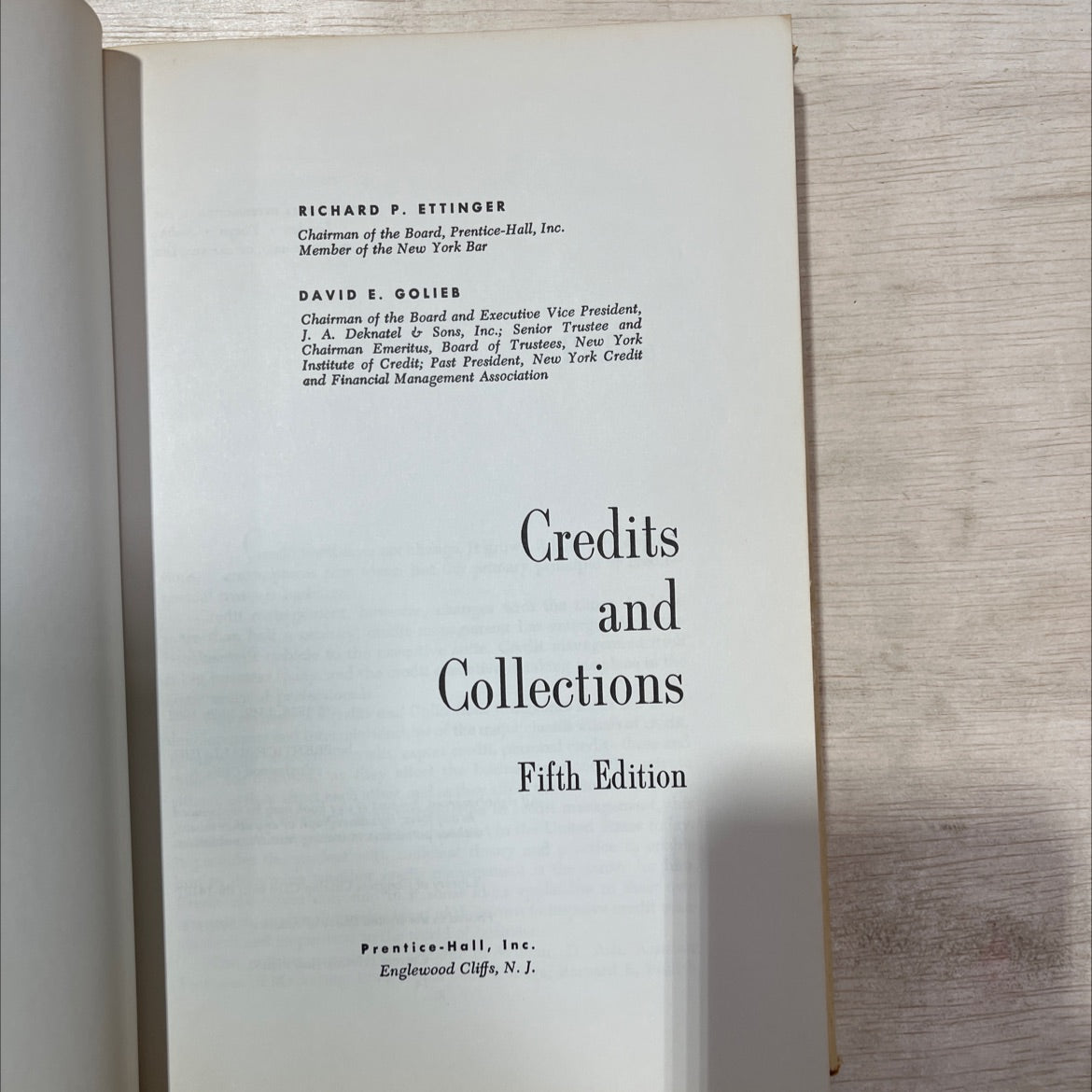 credits and collections fifth edition book, by richard p. ettinger, david e. golieb, 1962 Hardcover, Vintage, Heavily image 2