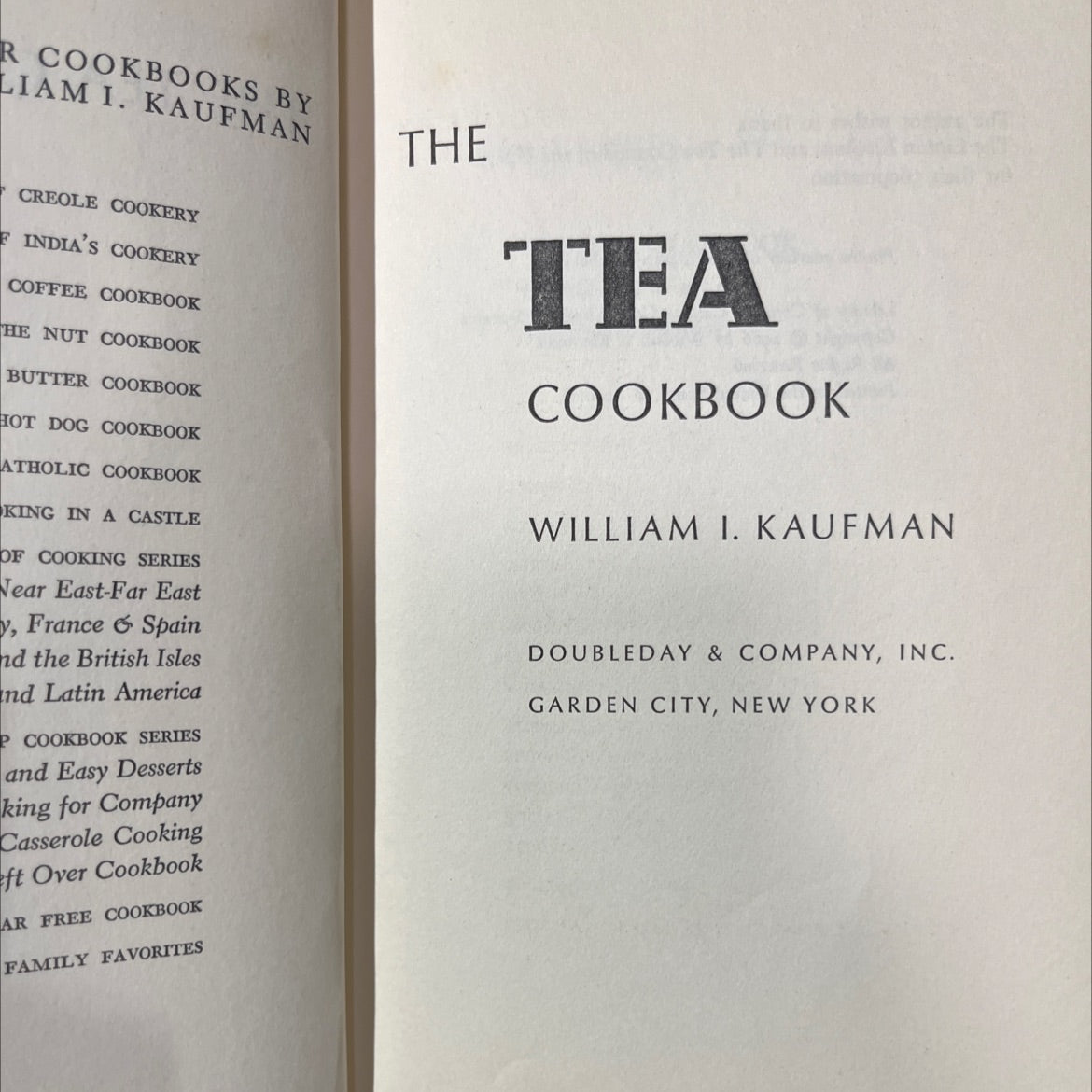 creole cookery book, by liam i. kaufman, 1966 Hardcover image 2