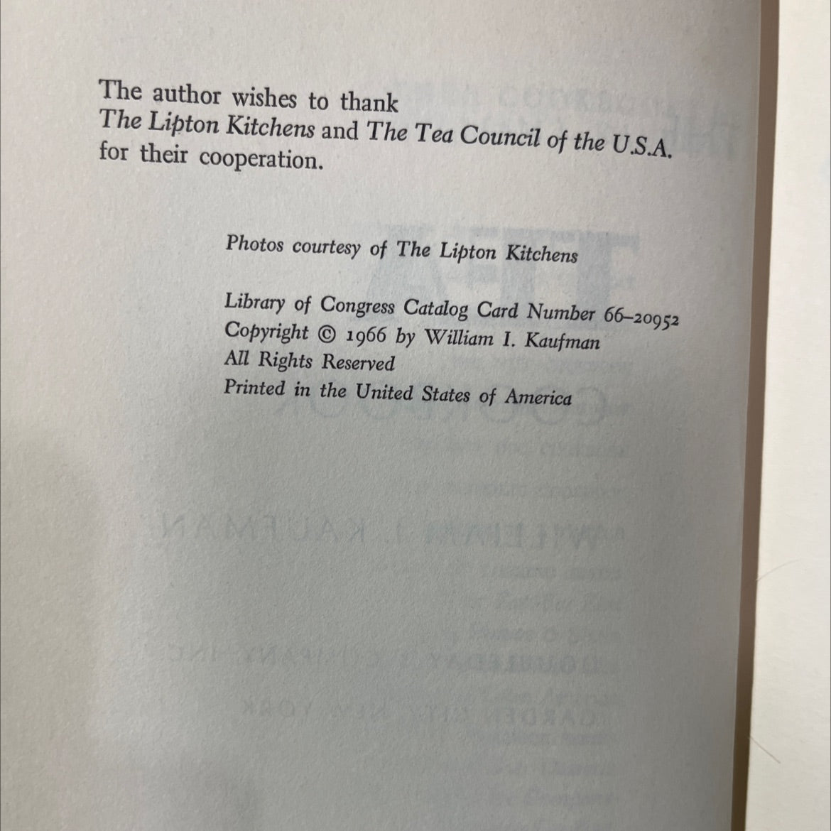 creole cookery book, by liam i. kaufman, 1966 Hardcover image 3