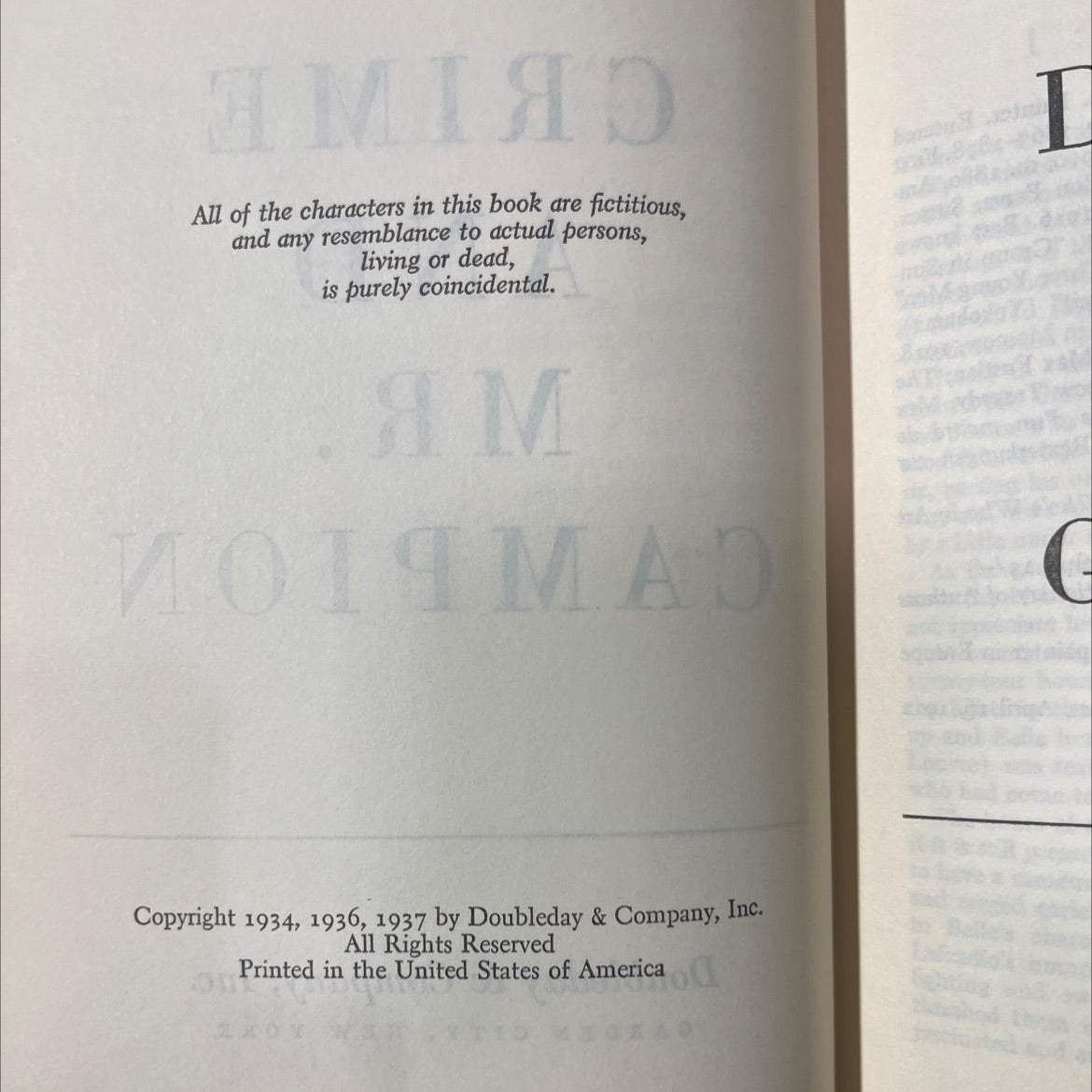 crime and mr. campion book, by Margery Allingham, 1937 Hardcover image 3