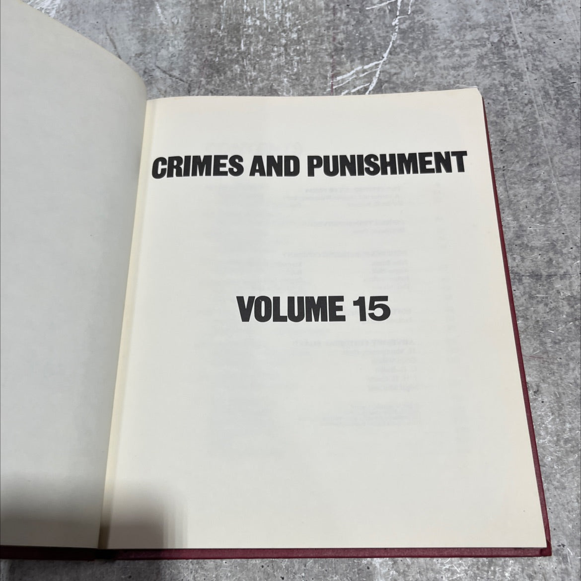 crimes and punishment volume 15 book, by Fyodor Dostoevsky, 1974 Hardcover image 2