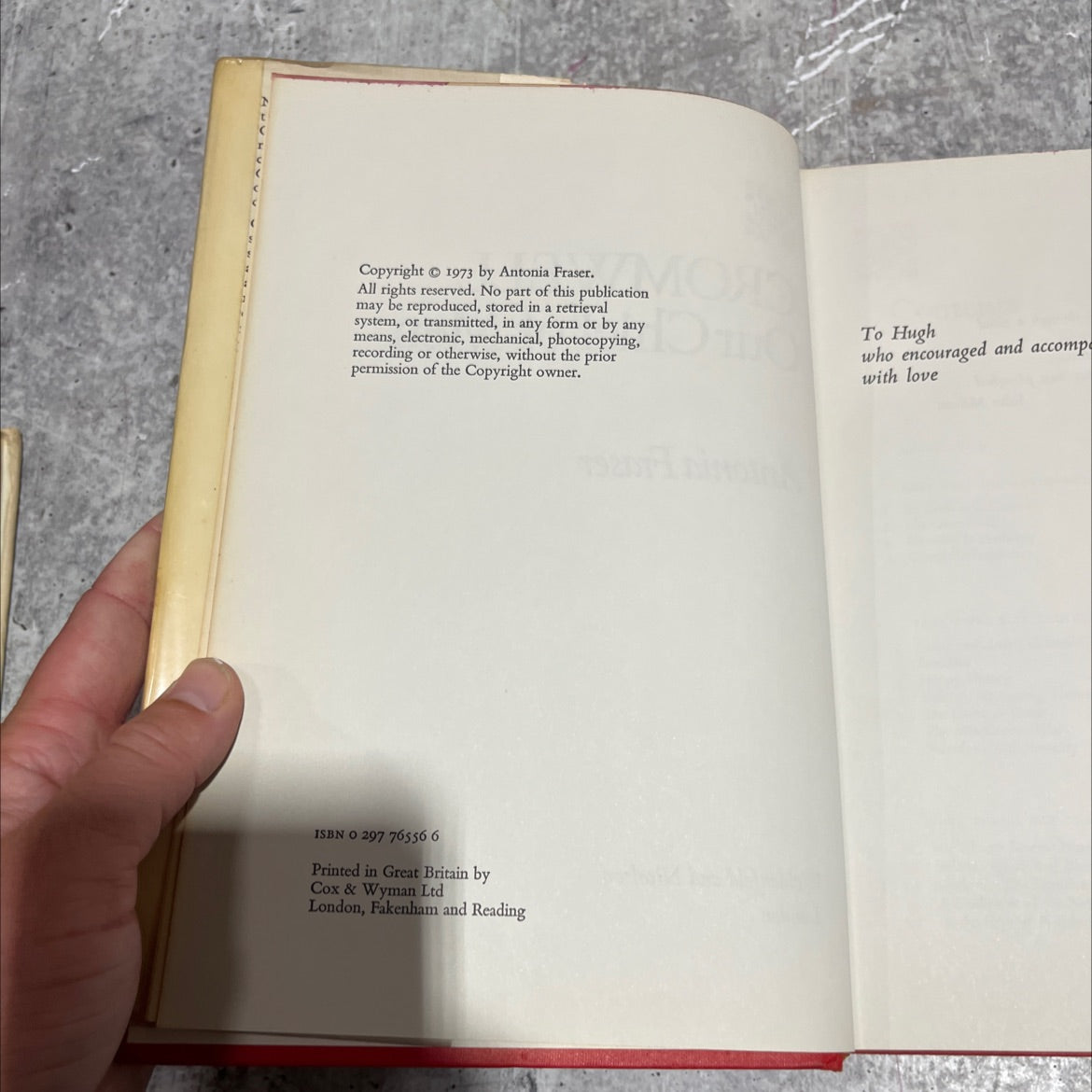 cromwell our chief of men book, by antonia fraser, 1973 Hardcover image 3