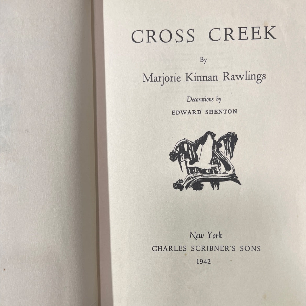 cross creek book, by marjorie kinnan rawlings, 1942 Hardcover image 2