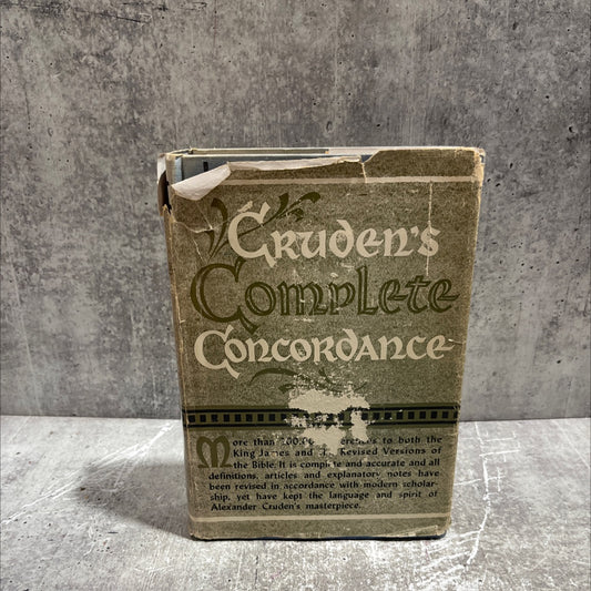 cruden's complete concordance to the old and new testaments book, by alexander cruden, 1930 Hardcover image 1