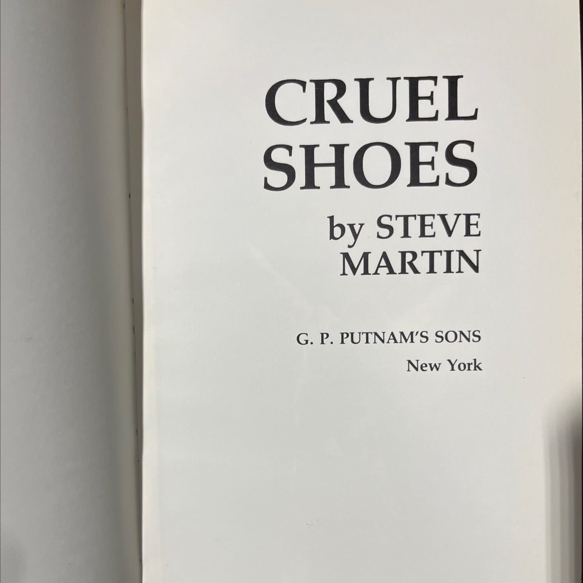 cruel shoes book, by steve martin, 1979 Hardcover image 2