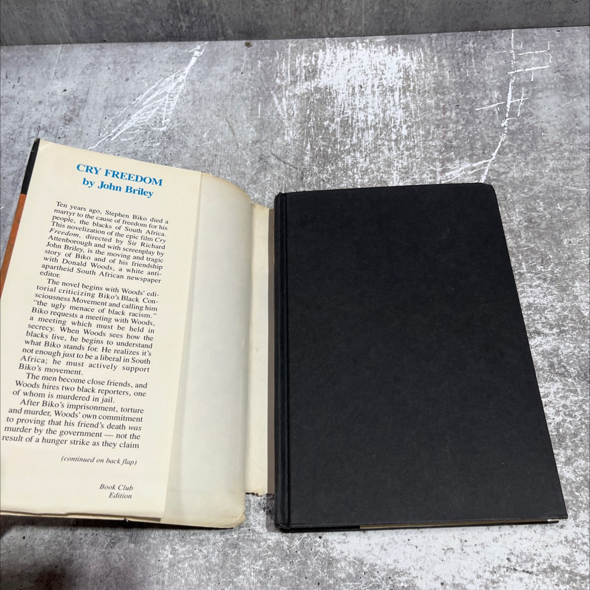 cry freedom book, by john briley, 1987 Hardcover image 4