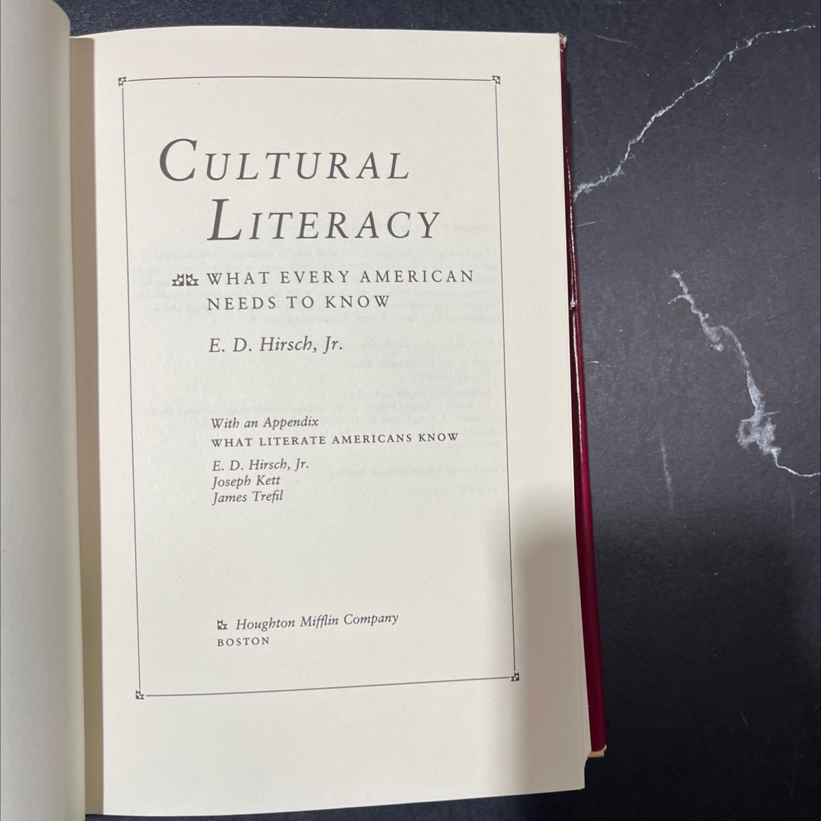 cultural literacy what every american needs to know book, by E. D. Hirsch, Jr., 1987 Hardcover image 2