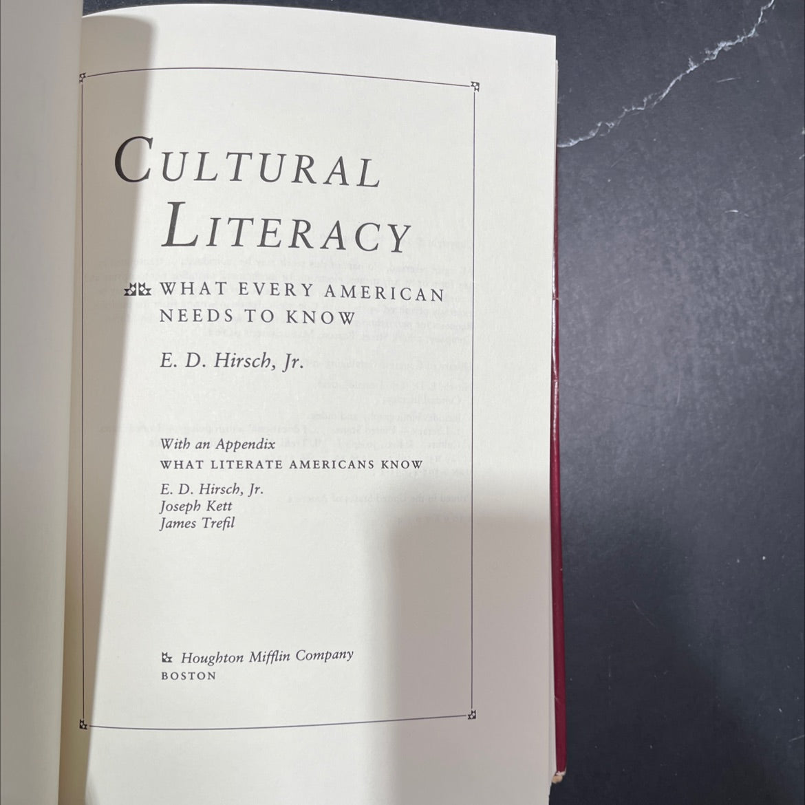 cultural literacy what every american needs to know book, by E. D. Hirsch, Jr., 1987 Hardcover image 2