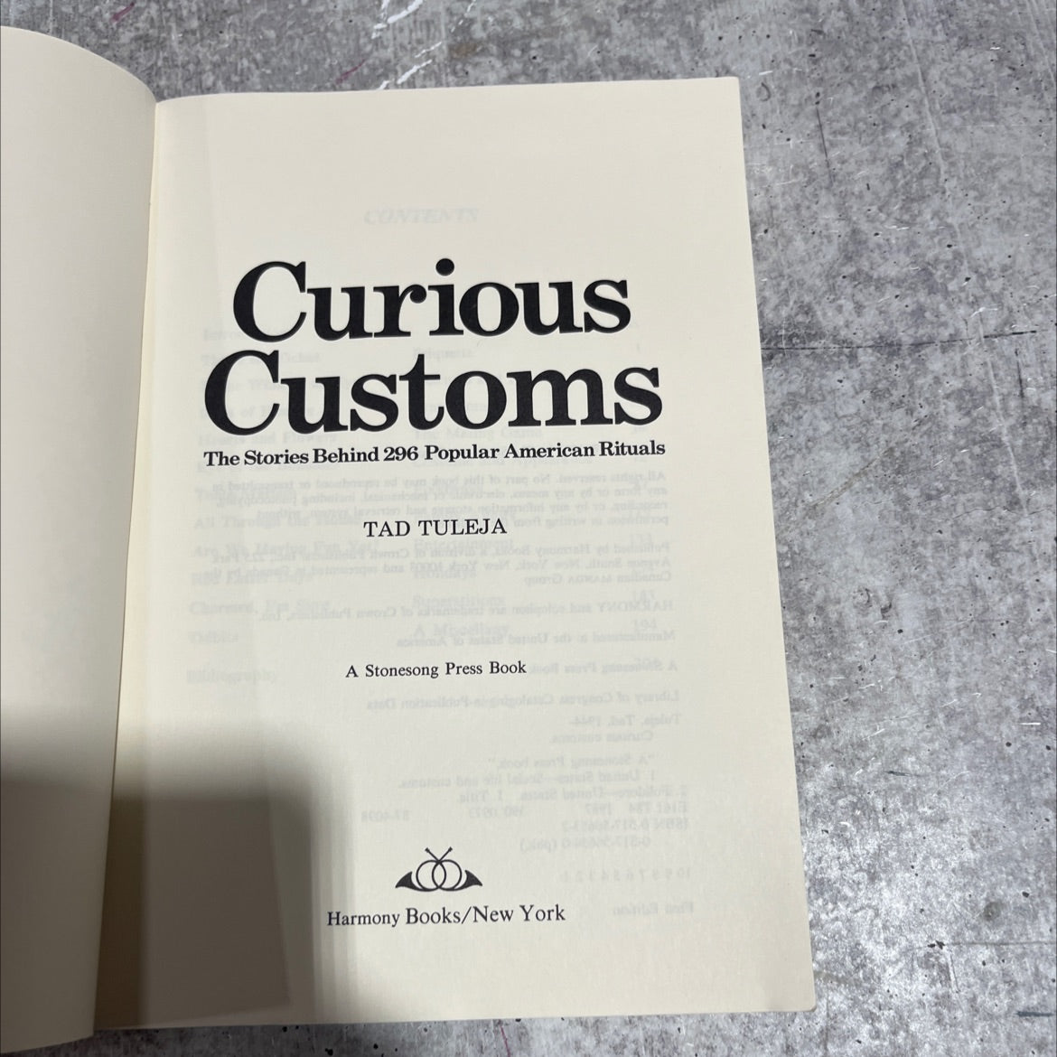 curious customs book, by Tad Tuleja, 1987 Paperback image 2