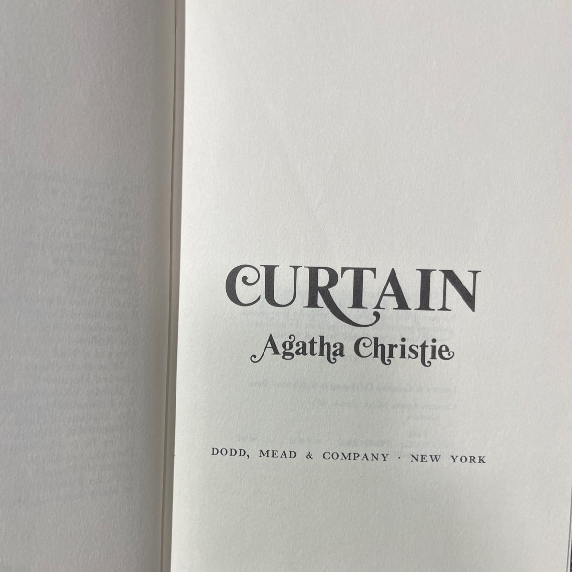 curtain book, by agatha christie, 1975 Hardcover image 2