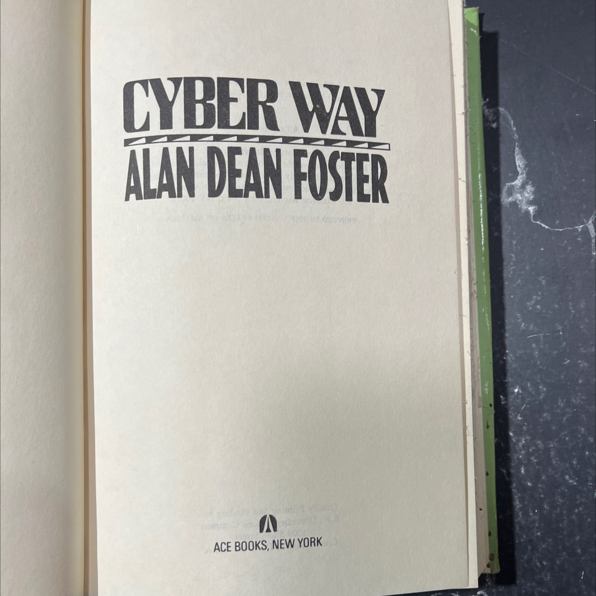 cyber way book, by alan dean foster, 1990 Hardcover image 2