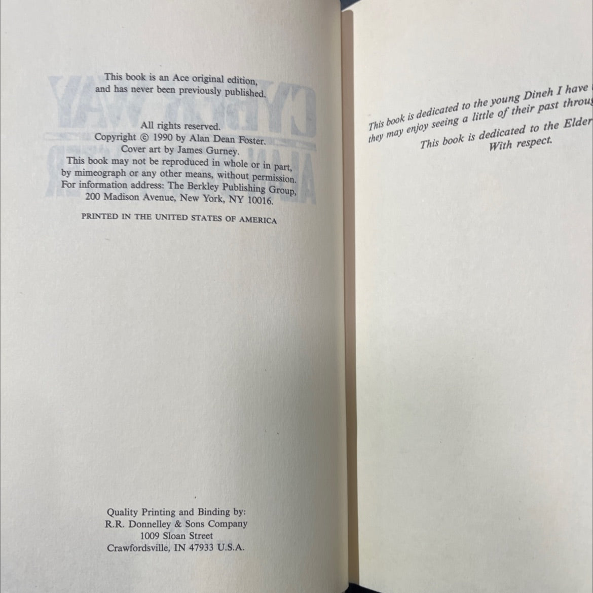 cyber way book, by alan dean foster, 1990 Hardcover image 3