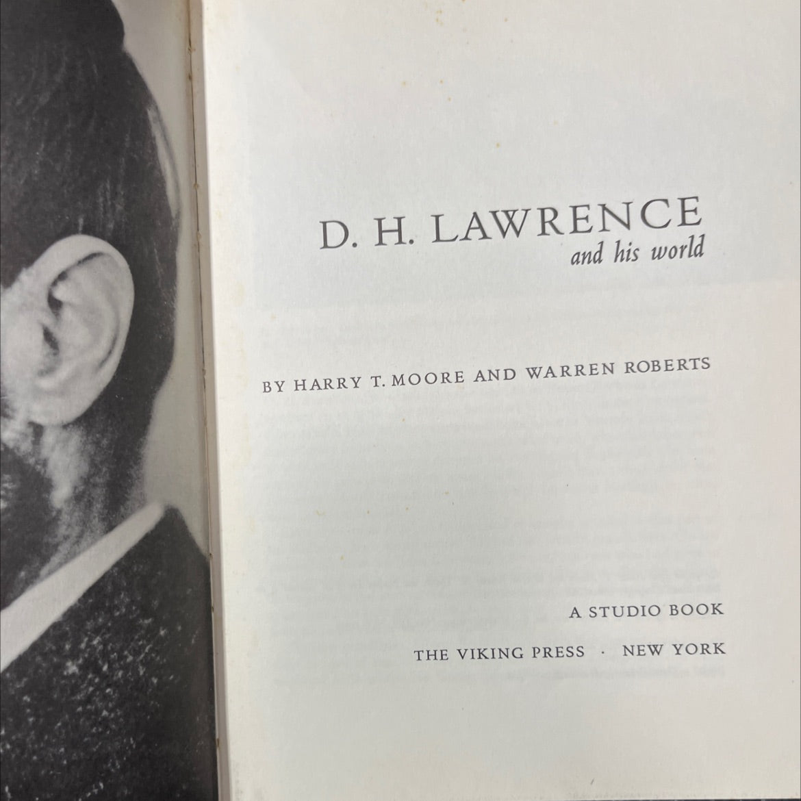 d. h. lawrence and his world book, by harry t. moore and warren roberts, 1966 Hardcover image 2