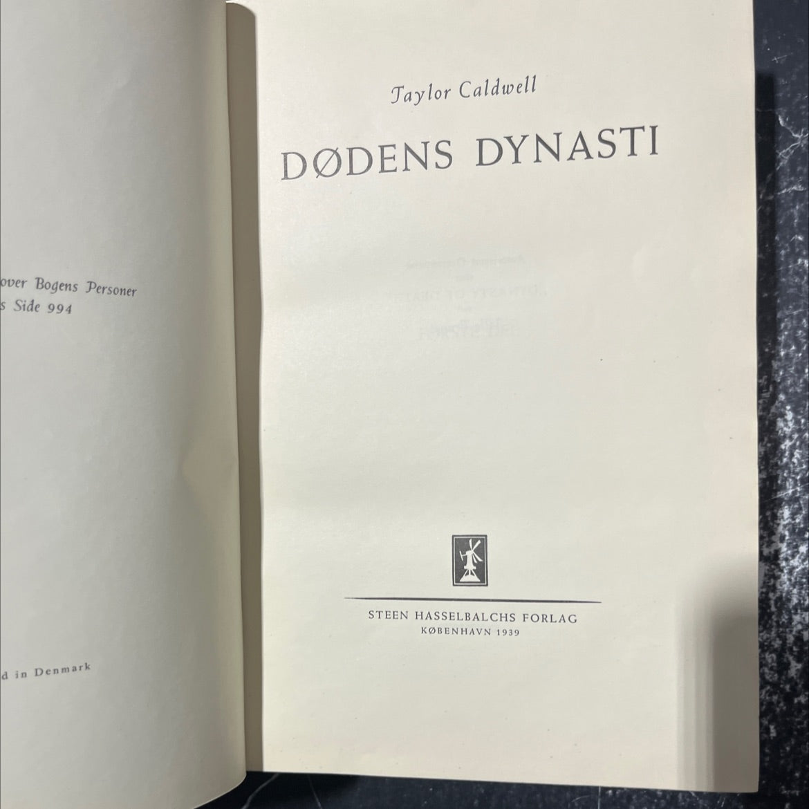 dødens dynasti book, by taylor caldwell, 1939 Leather image 2