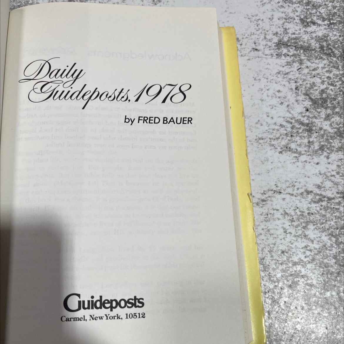 daily guideposts book, by fred bauer, 1978 Hardcover image 2