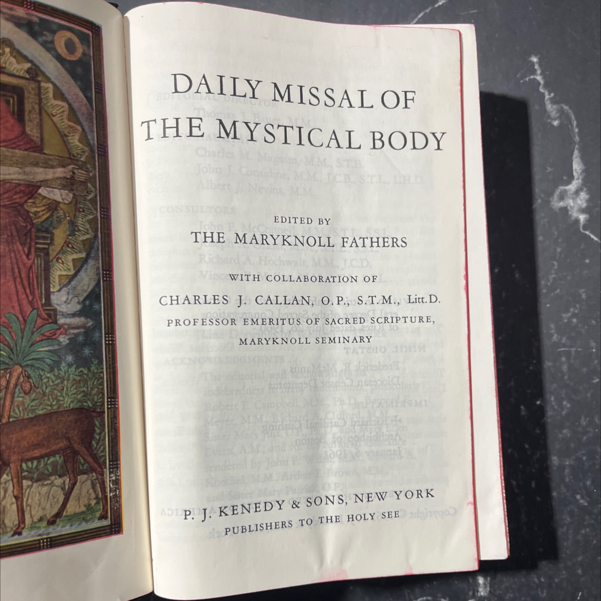 daily missal of the mystical body book, by Charles M. MM, STB, John LH.D, Albert M.M, 1961 Hardcover image 2