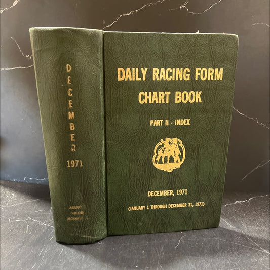 daily racing form chart book part ii - index december 1971 book, by unknown, 1971 Hardcover image 1