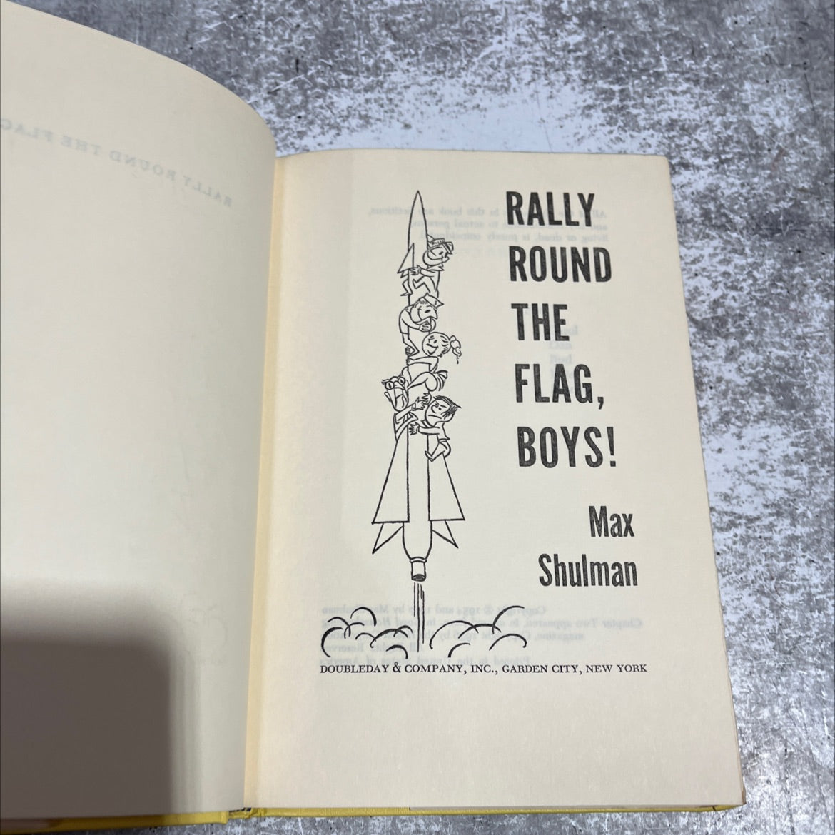 daj sht quor tajar rally round the flag, boys! book, by Max Shulman, 1957 Hardcover image 2