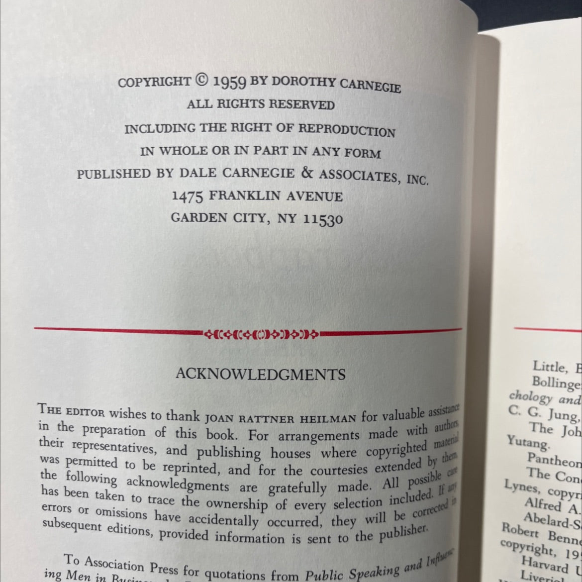 dale carnegie's scrapbook a treasury of the wisdom of the ages book, by dorothy carnegie, 1959 Hardcover image 3