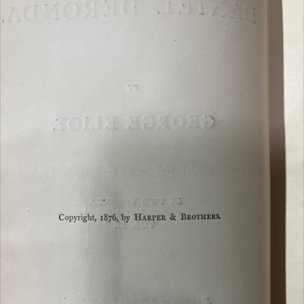 daniel deronda book, by george eliot, 1877 Hardcover image 3