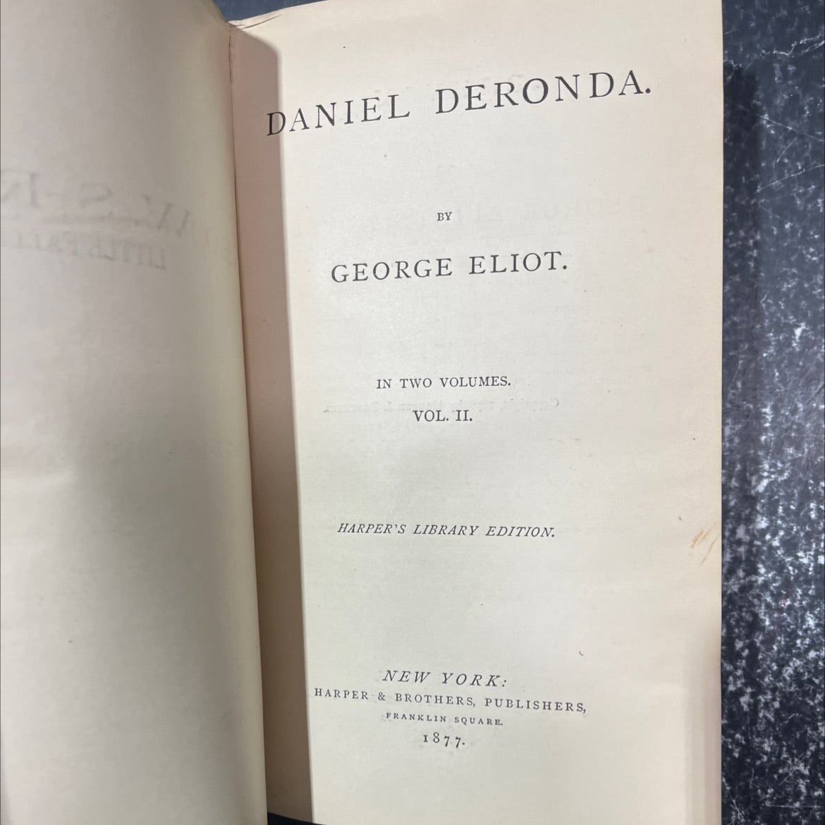 daniel deronda book, by george eliot, 1877 Hardcover image 2