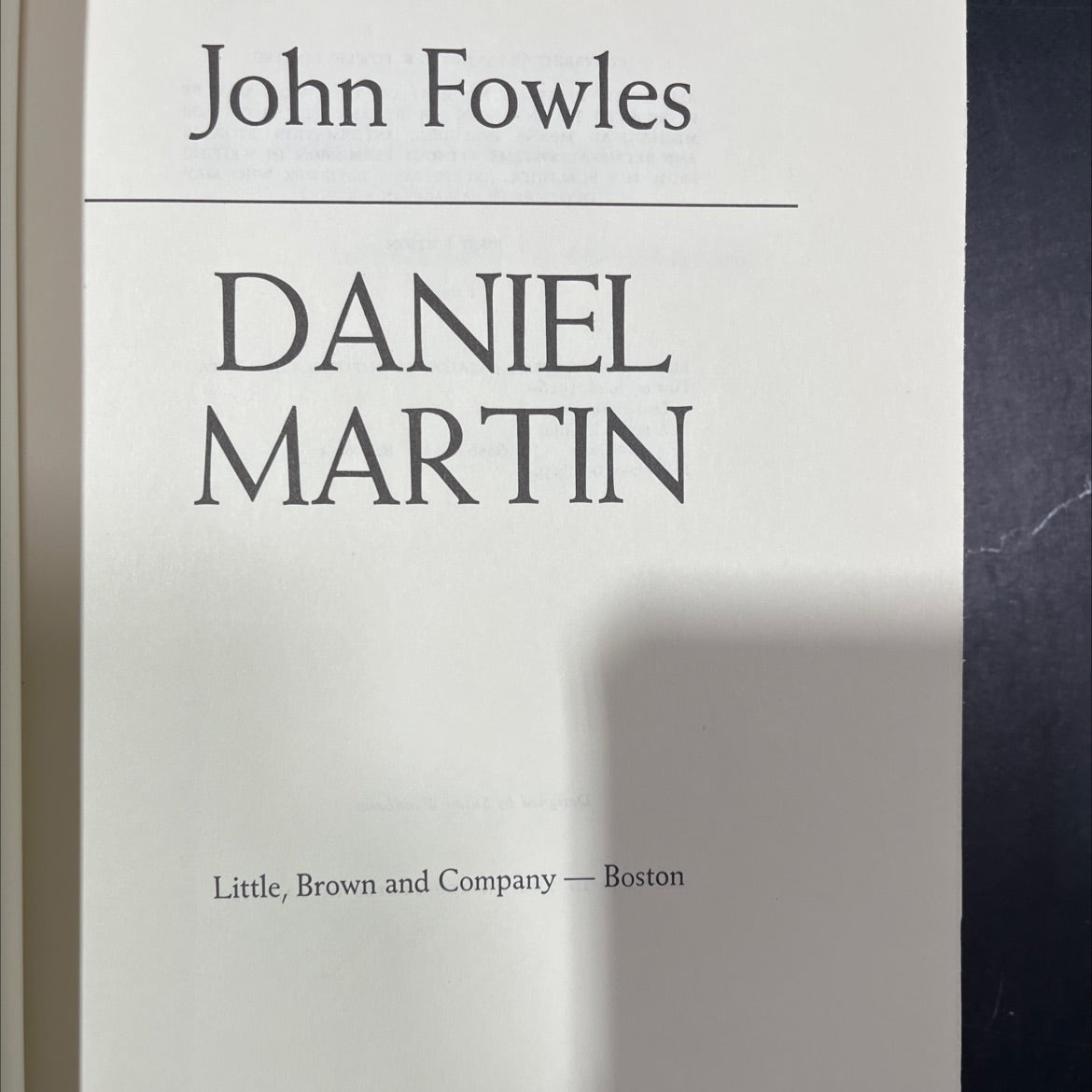 daniel martin book, by John Fowles, 1977 Hardcover image 2