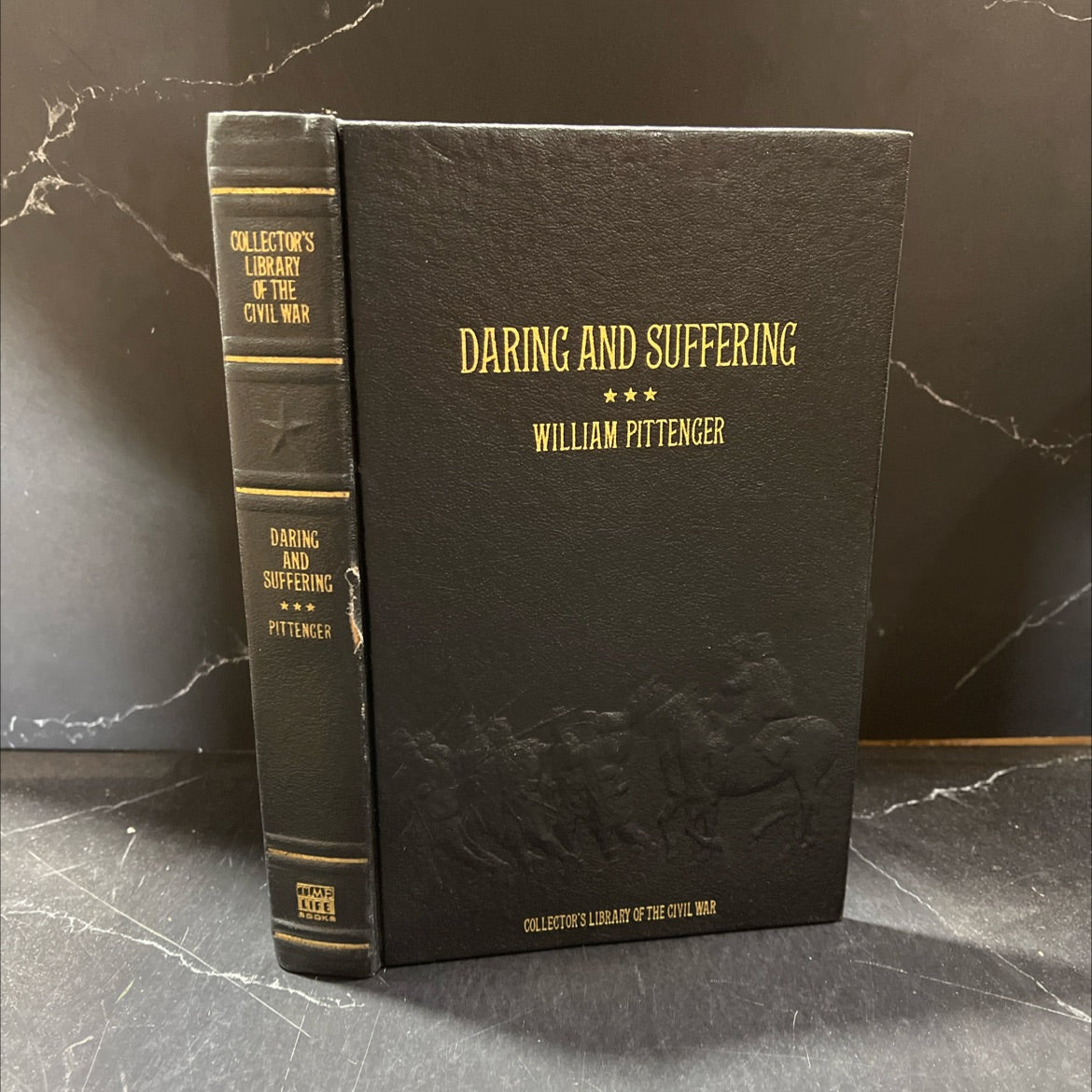 daring and suffering: a history of the great railroad adventure book, by lieut. william pittenger, 1982 Leather image 1