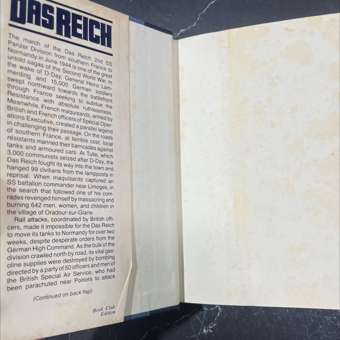 das reich the march of the 2nd ss panzer division through france book, by max hastings, 1982 Hardcover image 4