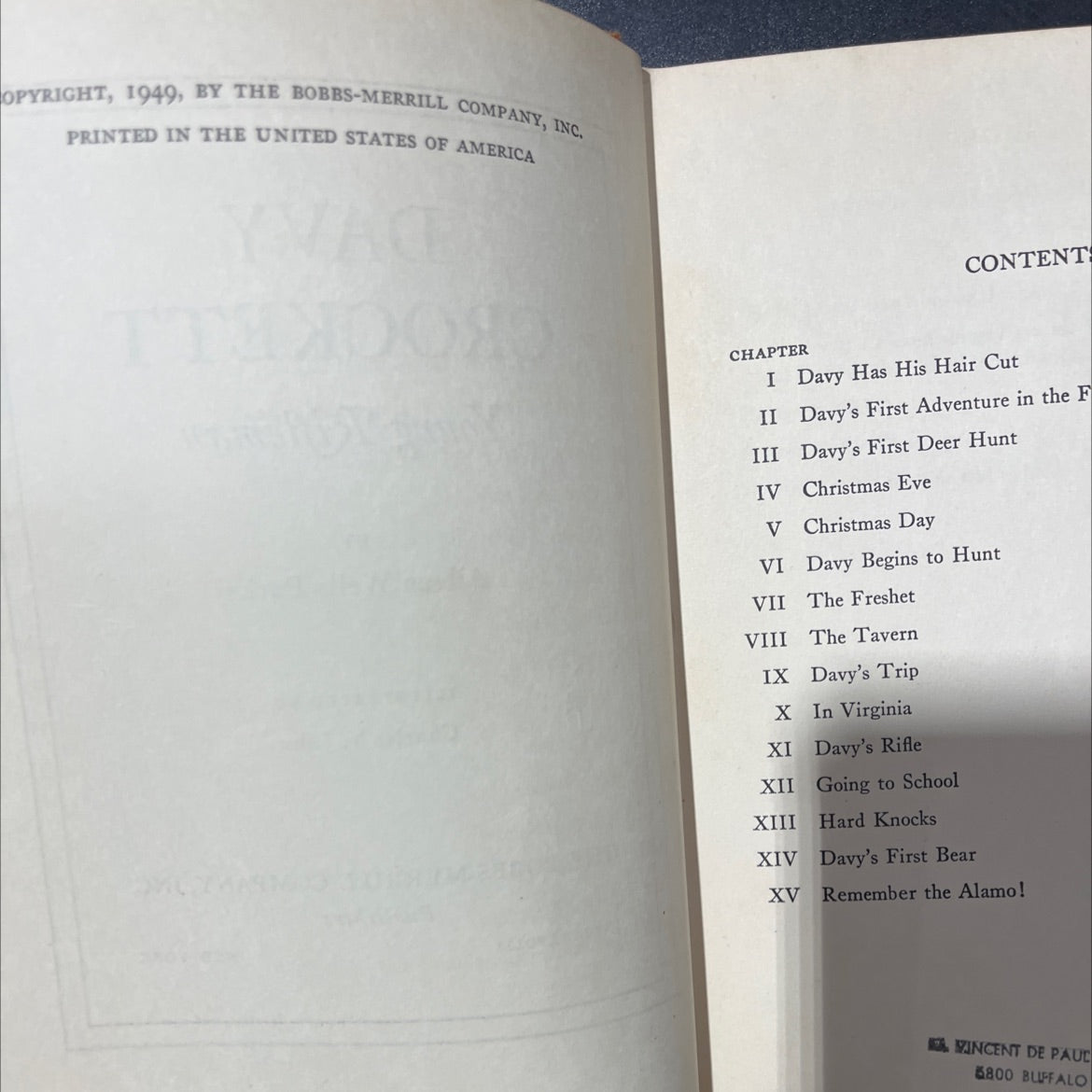 davy crockett young rifleman book, by Aileen Wells Parks, 1949 Hardcover image 3