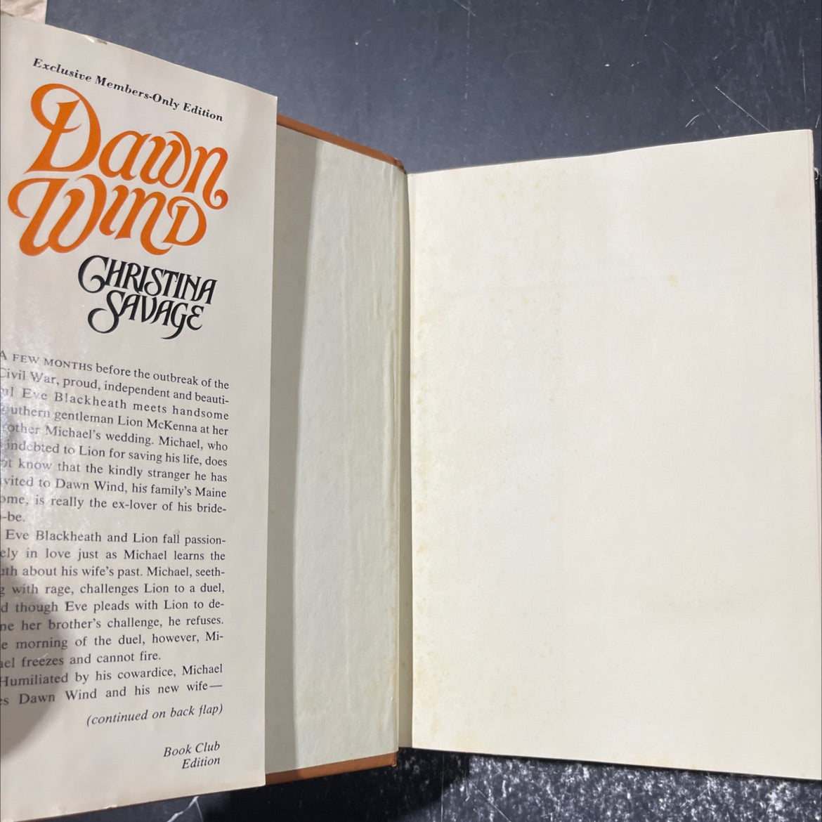 dawn wind book, by christina savage, 1980 Hardcover image 4