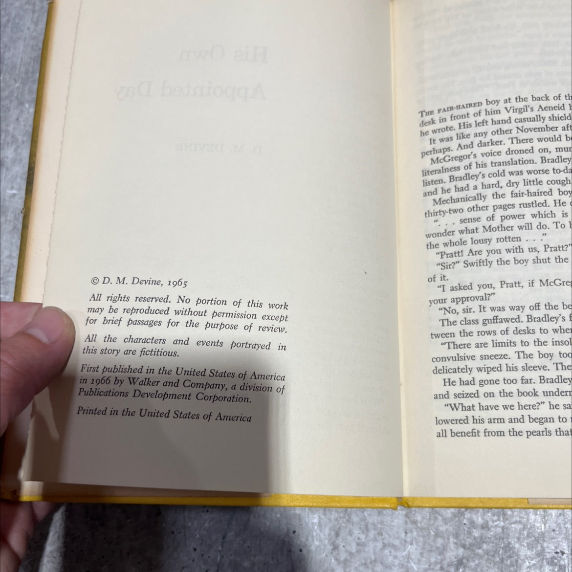 de his own appointed day book, by d. m. devine, 1966 Hardcover image 3