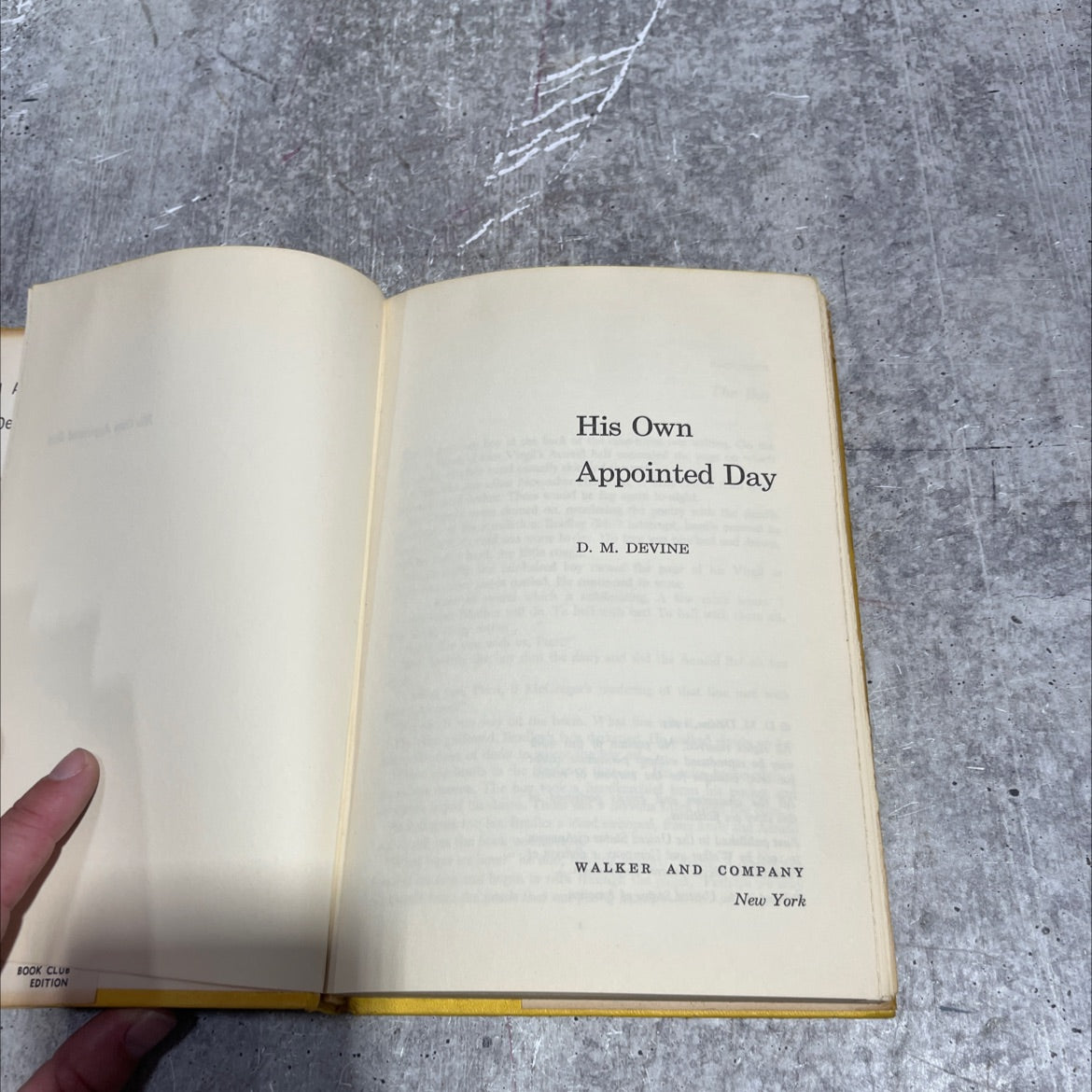 de his own appointed day book, by d. m. devine, 1966 Hardcover image 2