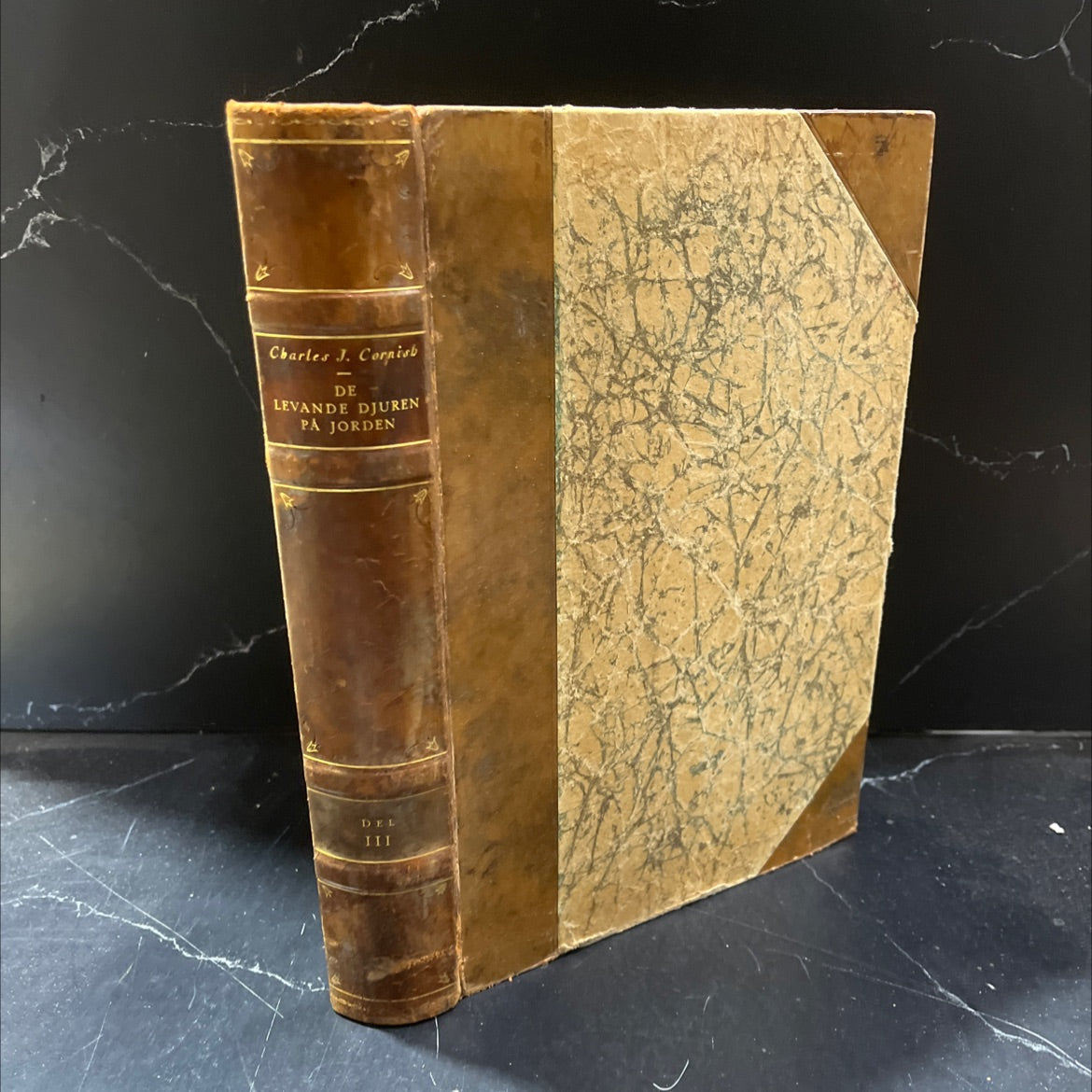 de levande djuren på jorden book, by charles j. cornish, 1926 Leather image 1