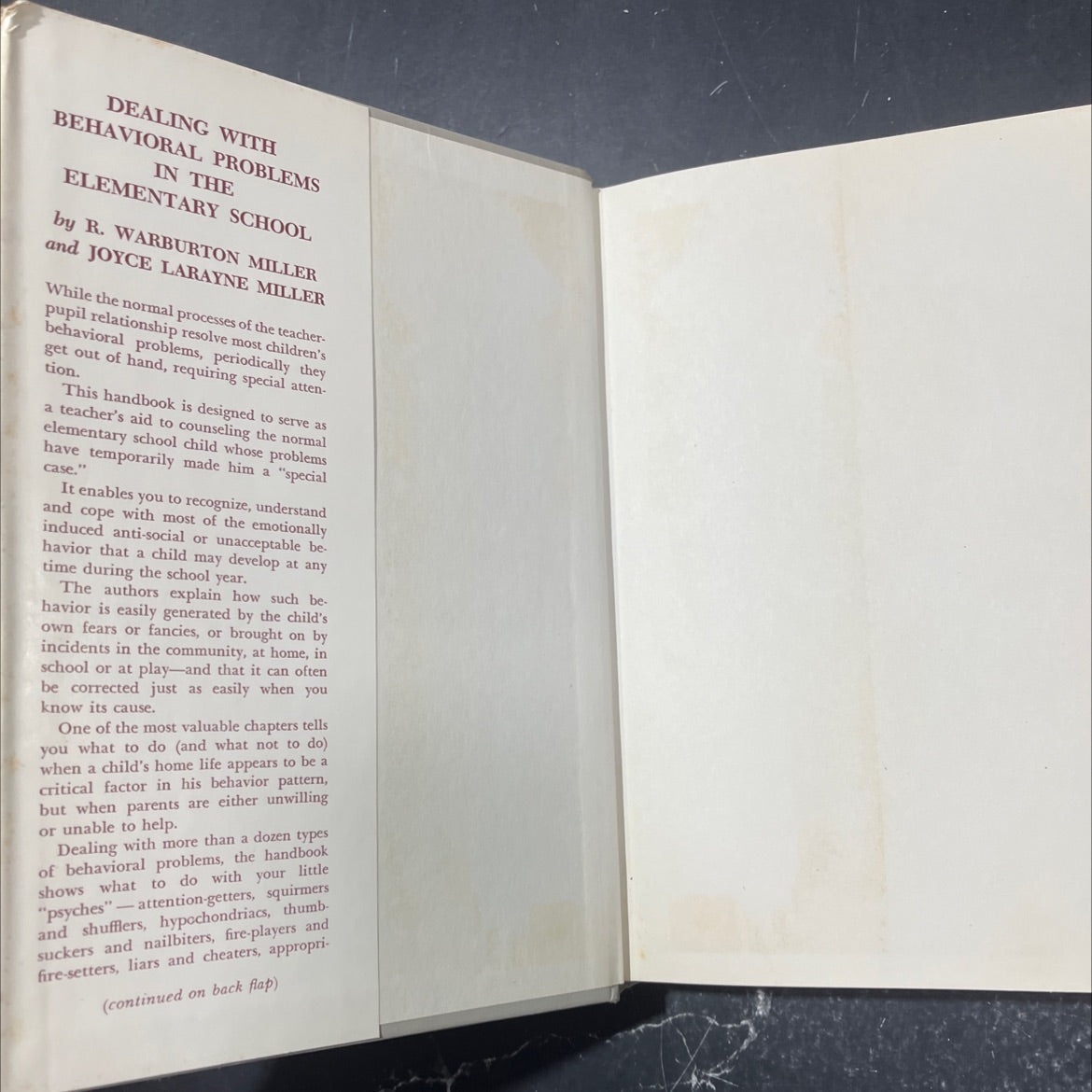 dealing with behavioral problems in the elementary school book, by r. warburton miller and joyce larayne miller, 1972 image 4